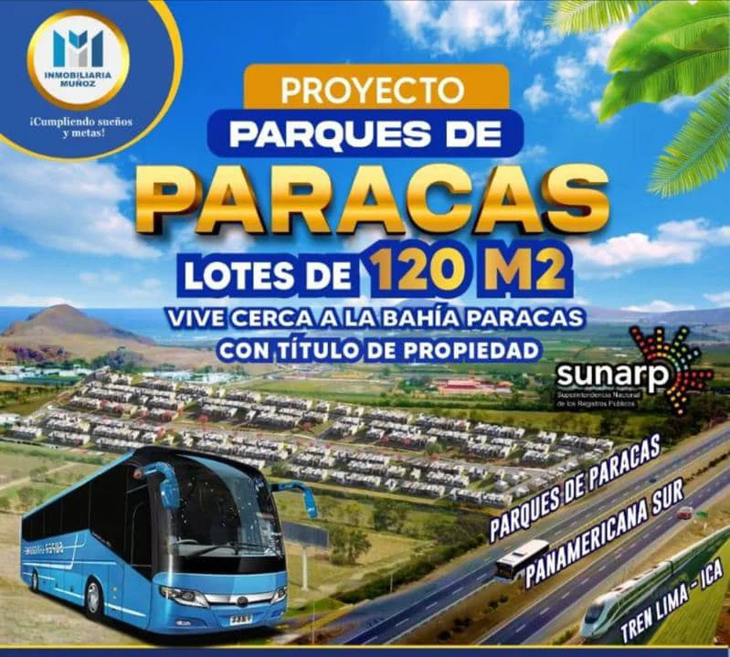 Proyecto Parques de Paracas, lotes desde 120 m2